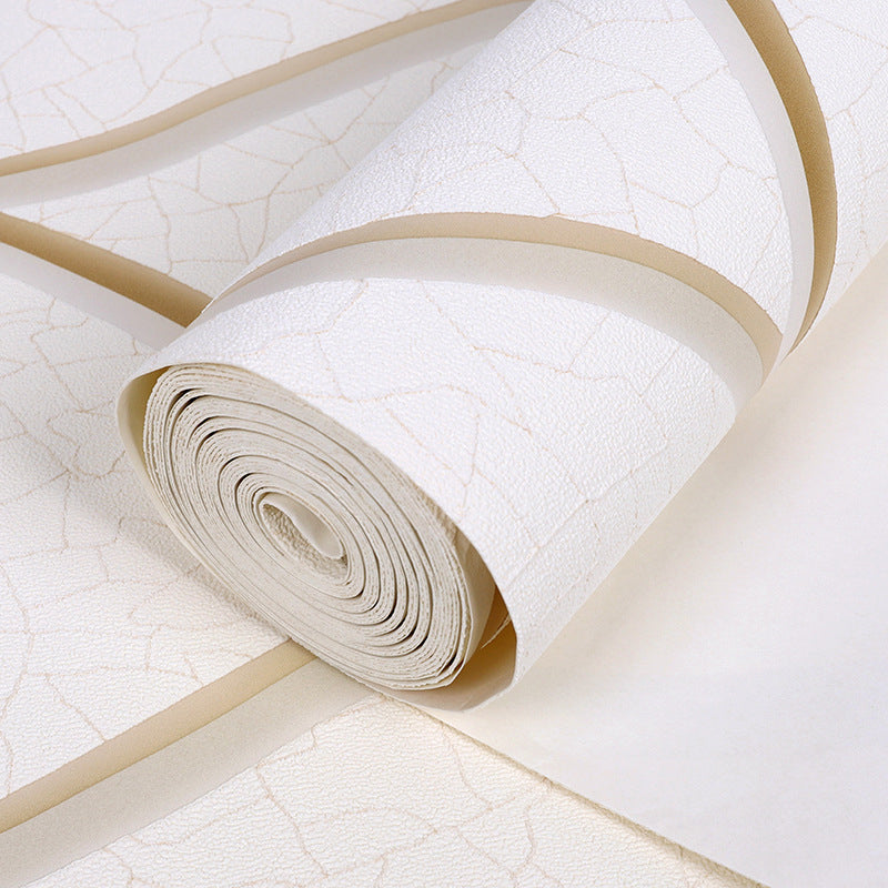 Light Color Ogee Wallpaper Crackle Look Modern Stain-Proof Wall Art for Living Room