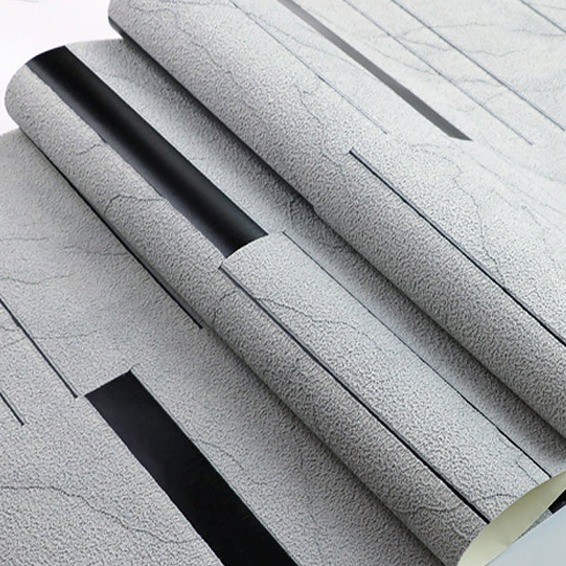 Modernist Geometric Wallpaper Roll Dark Color Patchwork Wall Covering for Accent Wall