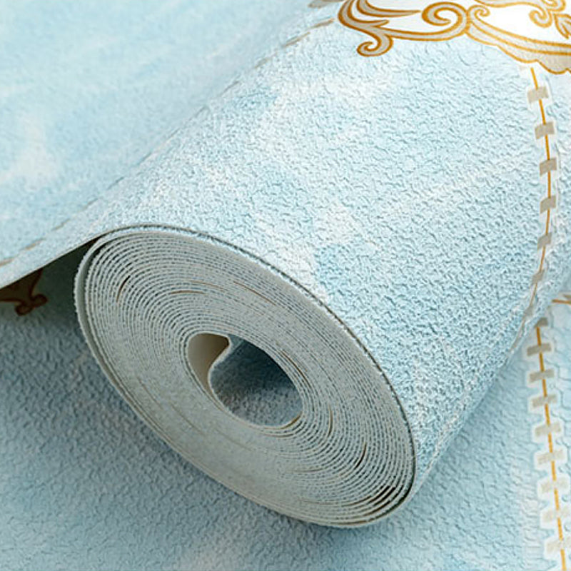 Stain-Resistant Trellis Wallpaper Flock Material Modern Style Wall Art for Living Room