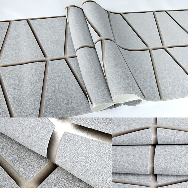 Flock Pastel Color Wallpaper Contemporary Wave Lines Wall Decoration, 33' x 20.5"