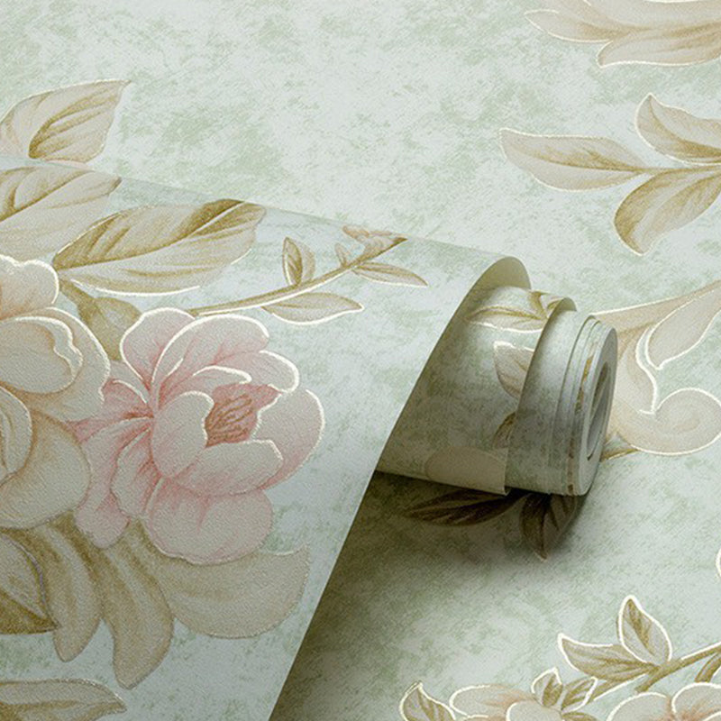 57.1-sq ft Floral Wallpaper Non-Pasted Rustic Bedroom Wall Covering in Pastel Color
