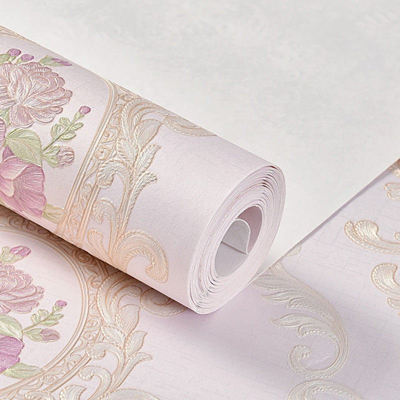 Papier peint à motifs de diamants de couleur Pastel, décoration murale Antique damassé résistante aux taches pour chambre à coucher