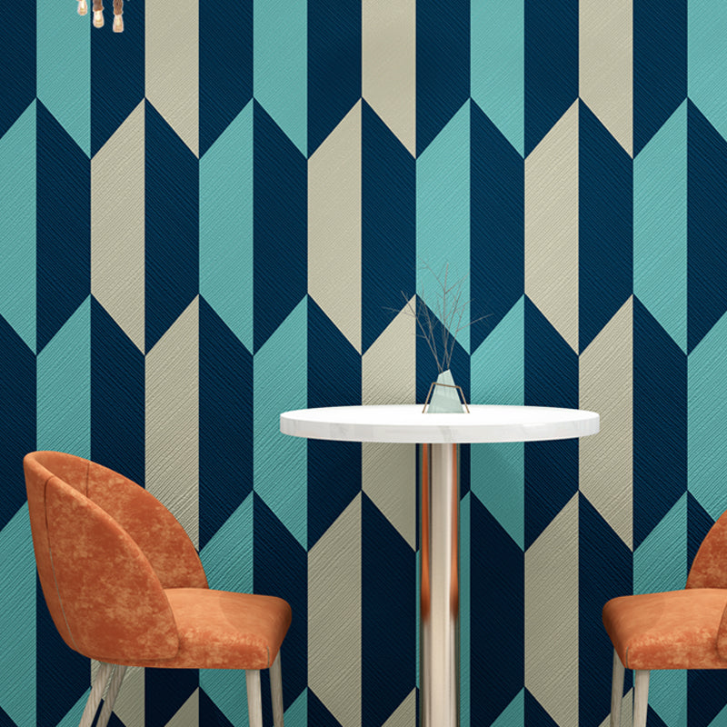 Color-Block Geometric Wallpaper Roll Mid-Century Washable Dining Room Wall Decor