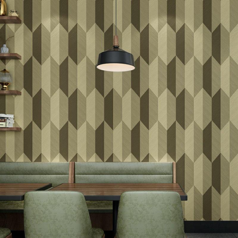 Color-Block Geometric Wallpaper Roll Mid-Century Washable Dining Room Wall Decor
