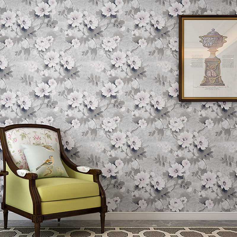 Papier peint rural en forme de marguerite pour salon, décoration murale de 54,2 pieds carrés, couleur douce