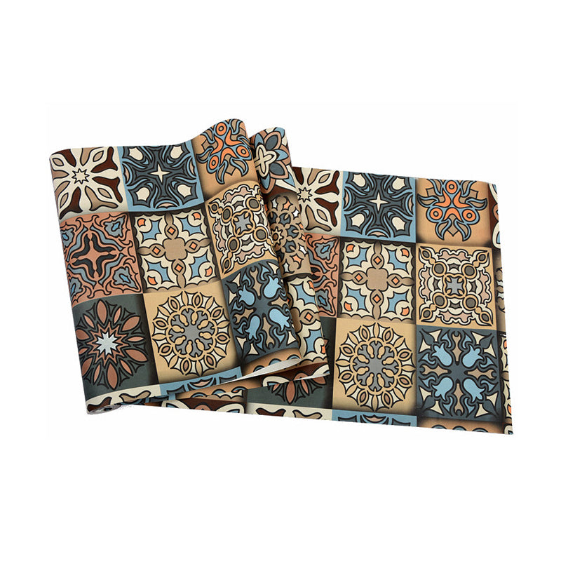 Bohemia Square Wallpaper Roll Multicolored Geometric Wall Covering for Dining Room