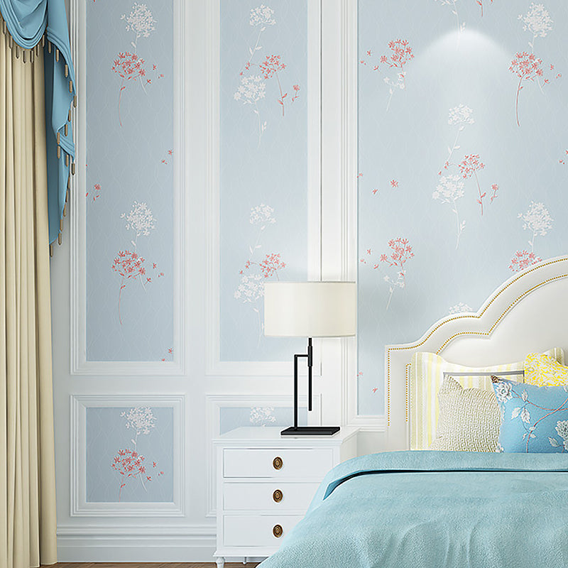 Pastel Color Dandelion Wallpaper Roll Flower Country Waterproof Wall Art for Bedroom