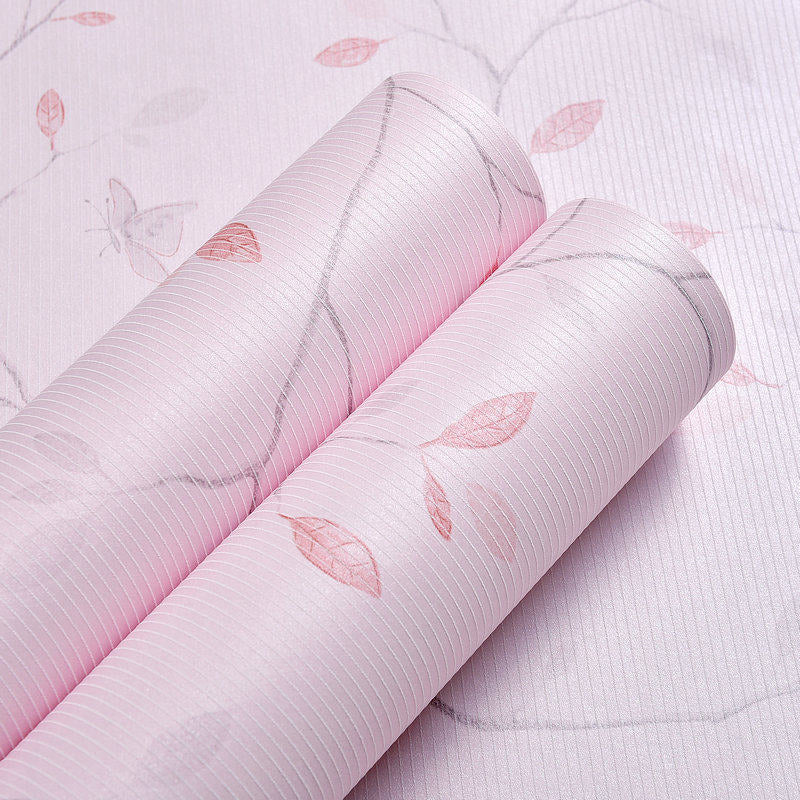 Rustic Sprig Print Wallpaper for Dining Room 54.2-sq ft Wall Art in Pastel Color