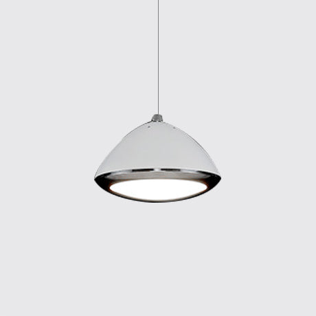 Moderne koepel hanger licht metaal 1 led witte woonkamer hangend plafondlicht met acryl diffuser in warm/wit