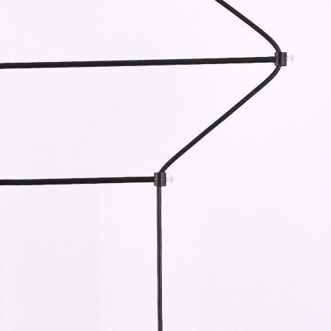 Geometric Hanging Ceiling Light Post Modern Metal 2/4/6 Lights Black Suspension Pendant