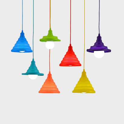 Silice Gel Babel Pendant Light Modern 1 Light Pliage Pliage Lampe suspendue en multiples couleurs