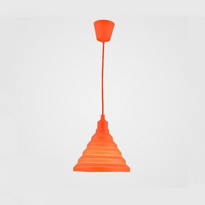 Silica Gel Babel Pendant Light Modern 1 Light Folding Hanging Lamp in Multi Colors