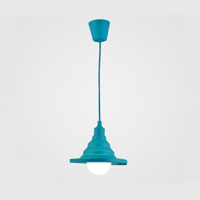 Silica Gel Babel Pendant Light Modern 1 Light Folding Hanging Lamp in Multi Colors