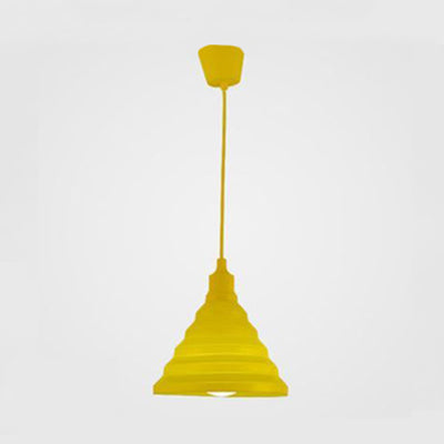 Silica Gel Babel Pendant Light Modern 1 Light Folding Hanging Lamp in Multi Colors