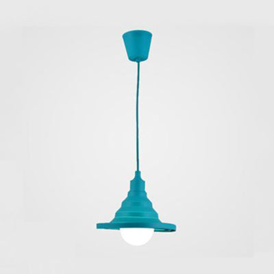 Silica Gel Babel Pendant Light Modern 1 Light Folding Hanging Lamp in Multi Colors