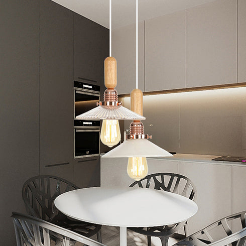 Globe/Cone/Small Bell Pendant Lighting Vintage Clear Glass 1 Licht Roségoud/Chrome hangende lamp met verstelbaar koord