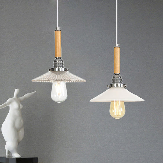 Globe/Cone/Small Bell Pendant Lighting Vintage Clear Glass 1 Licht Roségoud/Chrome hangende lamp met verstelbaar koord