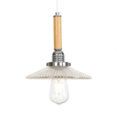 Globe/Cone/Small Bell Pendant Lighting Vintage Clear Glass 1 Licht Roségoud/Chrome hangende lamp met verstelbaar koord