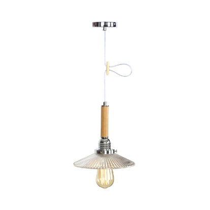 Globe/Cone/Small Bell Pendant Lighting Vintage Clear Glass 1 Licht Roségoud/Chrome hangende lamp met verstelbaar koord