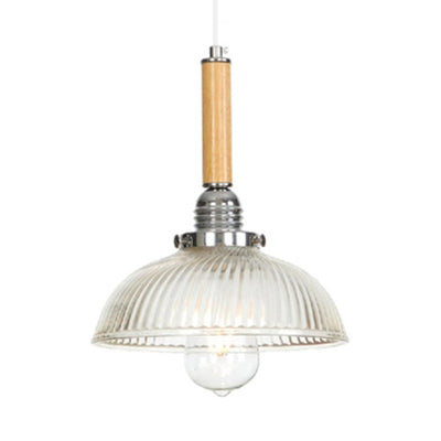 Globe/Cone/Small Bell Pendant Lighting Vintage Clear Glass 1 Licht Roségoud/Chrome hangende lamp met verstelbaar koord