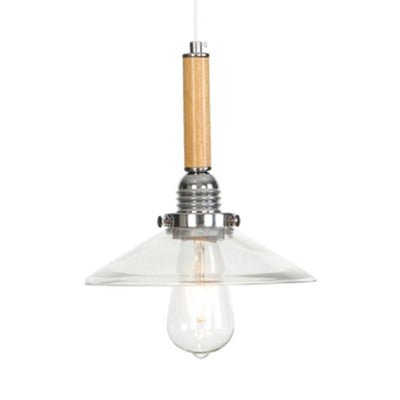 Globe/Cone/Small Bell Pendant Lighting Vintage Clear Glass 1 Licht Roségoud/Chrome hangende lamp met verstelbaar koord