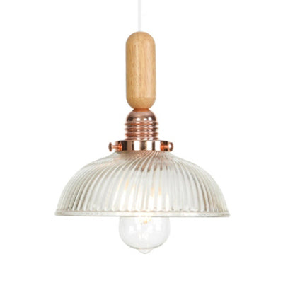 Globe/Cone/Small Bell Pendant Lighting Vintage Clear Glass 1 Licht Roségoud/Chrome hangende lamp met verstelbaar koord