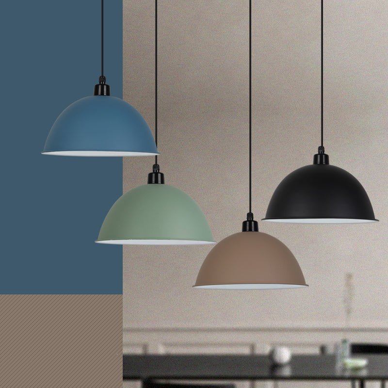 Nordic Stylish Bowl Hanging Light Single Light Aluminum Pendant Lamp for Gallery Cafe
