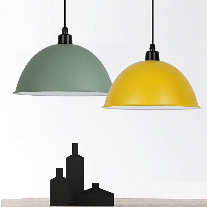 Nordic Stylish Bowl Hanging Light Single Light Aluminum Pendant Lamp for Gallery Cafe