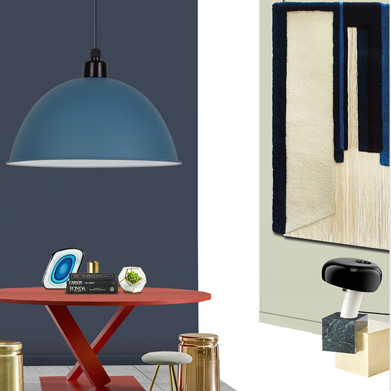 Nordic Stylish Bowl Hanging Light Single Light Aluminum Pendant Lamp for Gallery Cafe