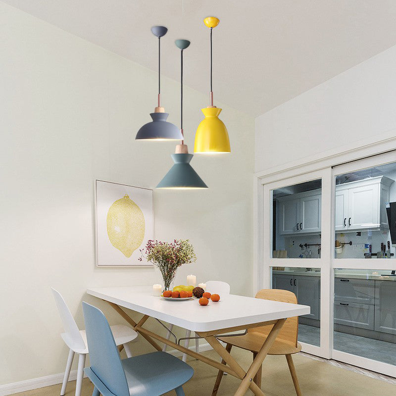 Nordic Style Hanging Lighting with Shade Aluminum Single Head Pendant Lamp for Porch