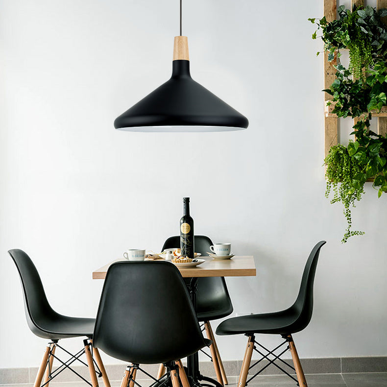 Nordic Coolie Shade Suspension Light Aluminium 7 / 10,5 / 15 pouces de large 1 Pendre Head Light pour le café Office