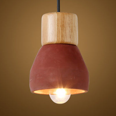 Pendentif en forme de torche de ciment Light Light Nordic Style Pendant Light pour la station de thé