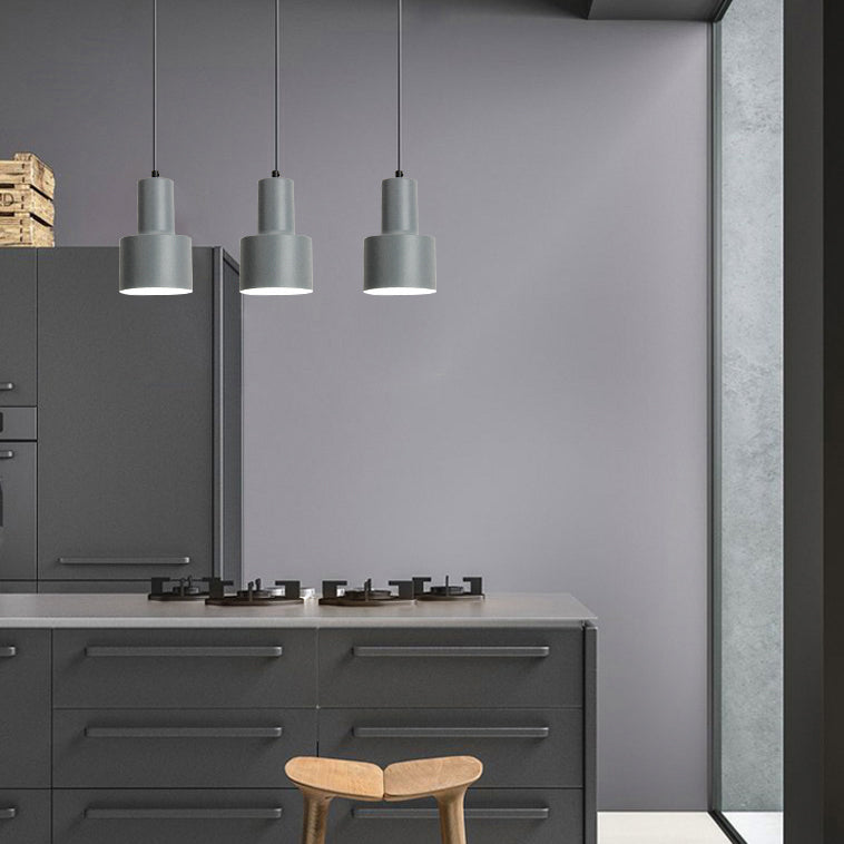 Cilindro de luz colgante de Macaron Loft Cilindro 1 Cabezal Costeo metálico de la sala de reuniones para la sala de reuniones