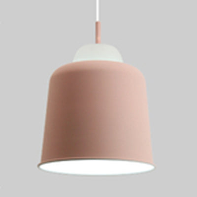 Tasse de boutique en tissu Shade Pendante Metal 1 tête Macaron Loft Hauteur Réglable Hanging Light