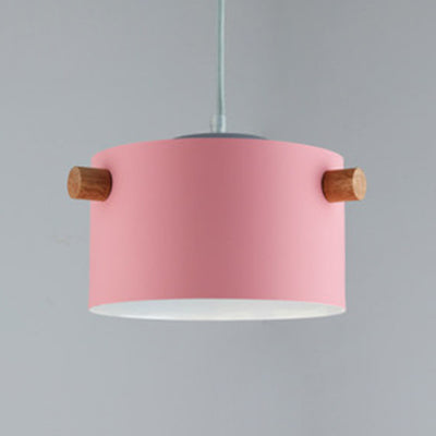 Bonbonfarbene zylindrische Suspension Licht Ein leichtes Macaron Aluminium Blau/Grün/Rosa/Weiß/Gelb Anhänger Licht für Korridor