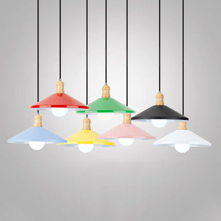 One Head Coolie Shade Pendant Light Light Contemporary Metal suspendu lampe pour la salle à manger de cuisine