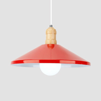 One Head Coolie Shade Pendant Light Light Contemporary Metal suspendu lampe pour la salle à manger de cuisine