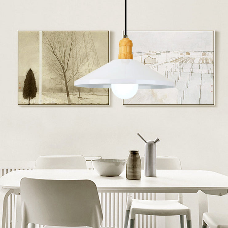 One Head Coolie Shade Pendant Light Light Contemporary Metal suspendu lampe pour la salle à manger de cuisine