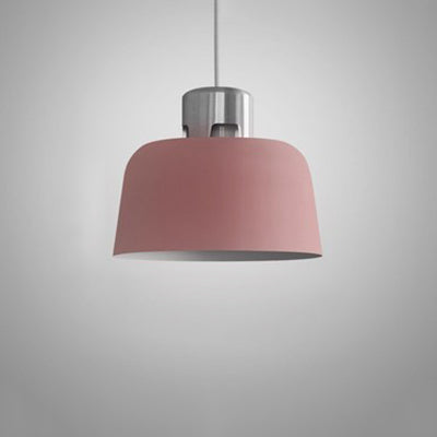 Tombra de cubo de metal Luz colgante de luz individual iluminación colgante nórdica en azul/verde/rosa para restaurante de restaurantes comedor