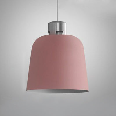 Tombra de cubo de metal Luz colgante de luz individual iluminación colgante nórdica en azul/verde/rosa para restaurante de restaurantes comedor