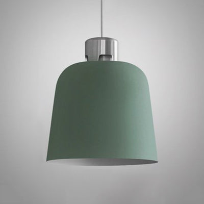 Tombra de cubo de metal Luz colgante de luz individual iluminación colgante nórdica en azul/verde/rosa para restaurante de restaurantes comedor