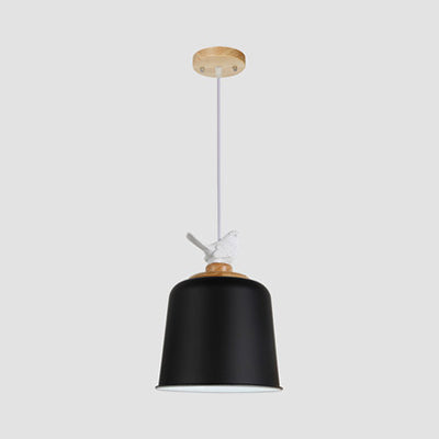 Luz colgante de sombra del imperio contemporáneo con aluminio de pájaros 1 lámpara colgante de bombilla para porche