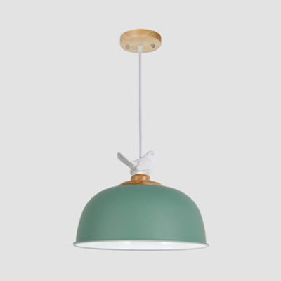 Macaron Stylish Suspension Light mit wenig Vogel Single Lampe 10/12 Zoll breit metallische Anhängerlampe für Kinderschlafzimmer