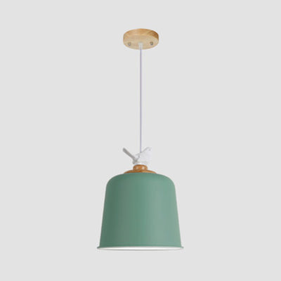 Macaron Stylish Suspension Light mit wenig Vogel Single Lampe 10/12 Zoll breit metallische Anhängerlampe für Kinderschlafzimmer