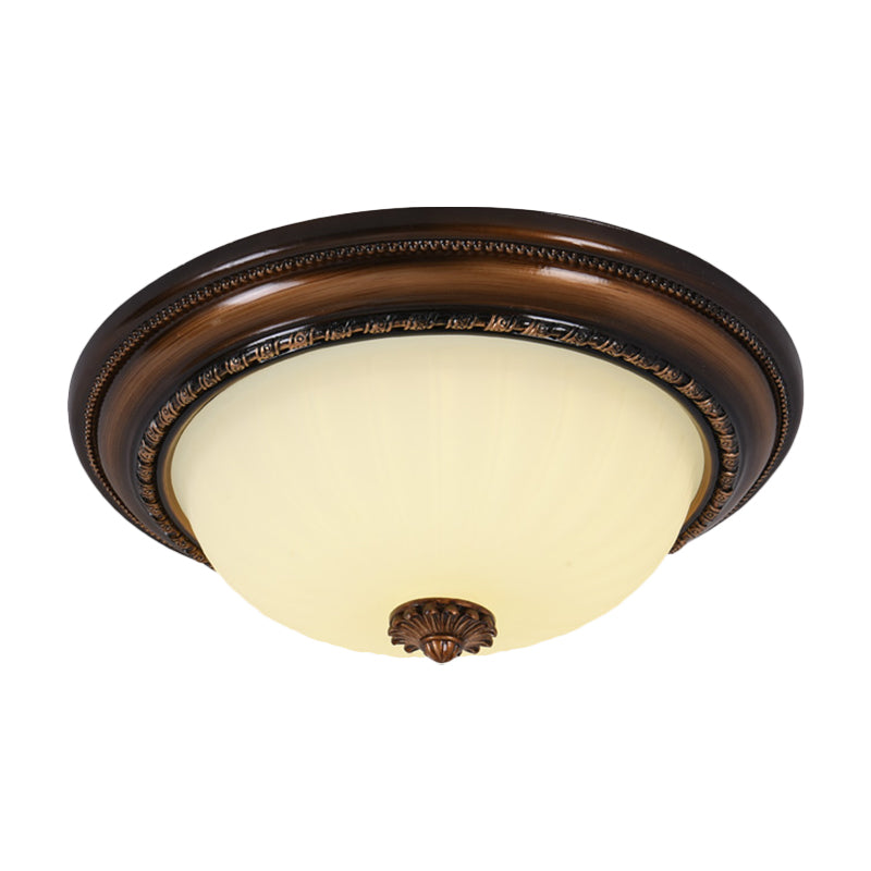 Classic Inverse Cloche Flush Mount Milchglas 14 "/16" /19.5 " W LED Nahe an der Deckenleuchte in Brown
