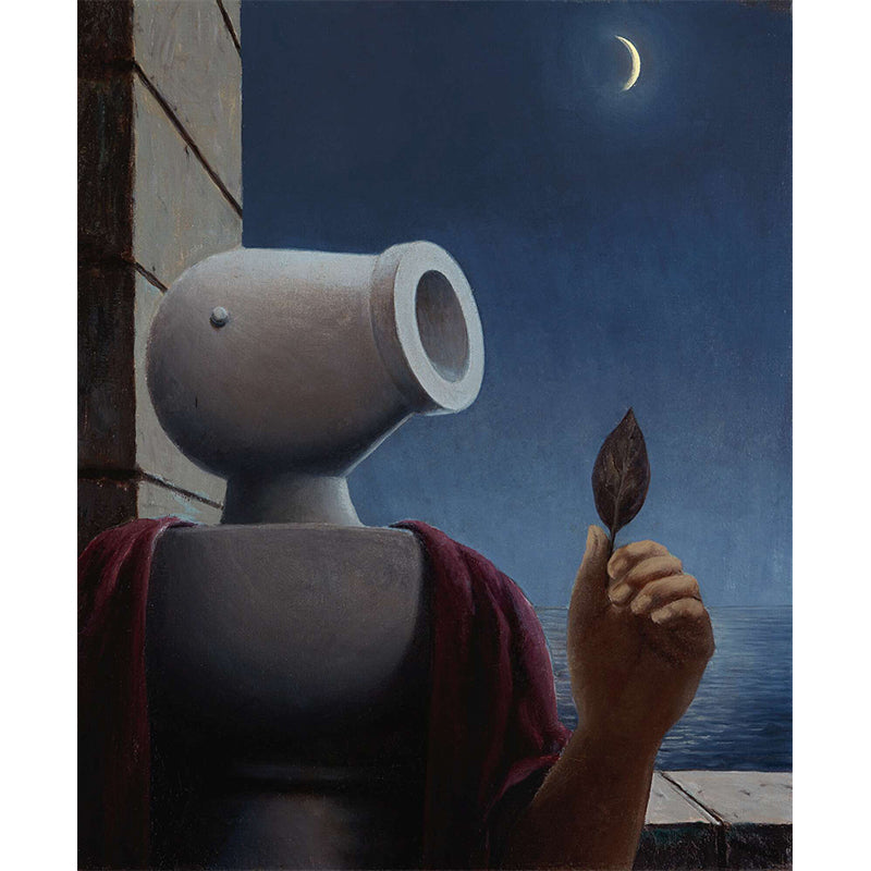 Surrealism Cicero Wall Paper Murals Red and Blue Stain-Proof Wall Decor for Bedroom