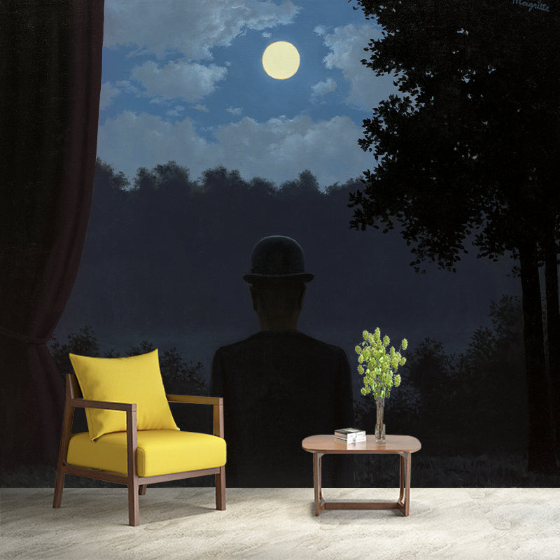 Non-Woven Washable Wallpaper Mural Surrealism La Rencontre Du Plaisir Magritte Painting Wall Covering