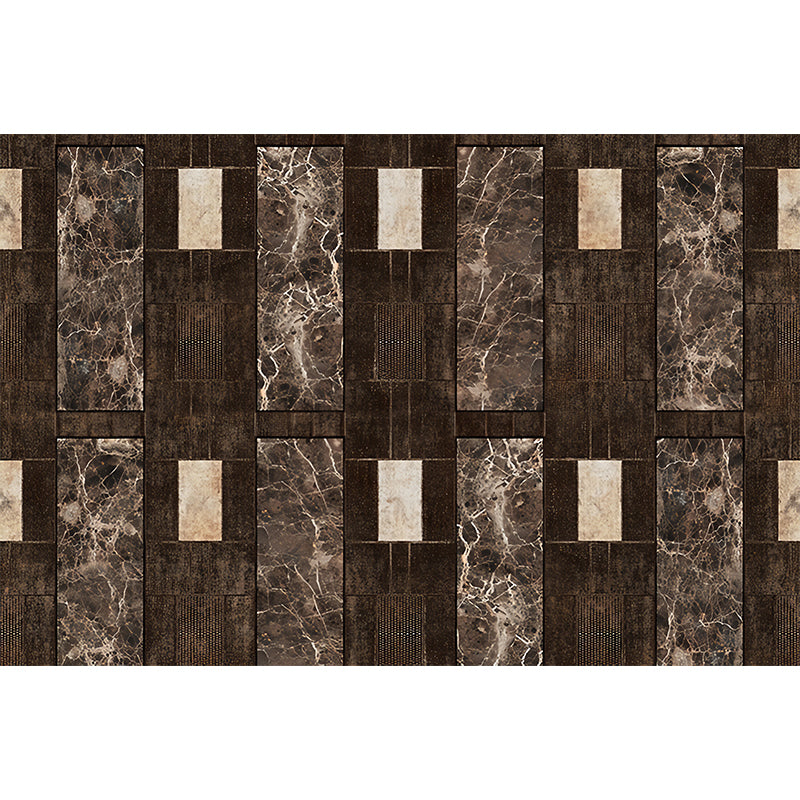 Dark Brown Marble Wallpaper Murals Moisture Resistant Rustic Living Room Wall Art