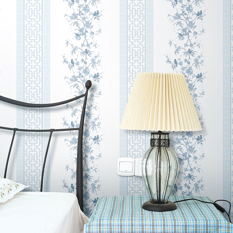 Soft Color Floweret Wallpaper Roll Water-Proof Rustic Style Living Room Wall Art