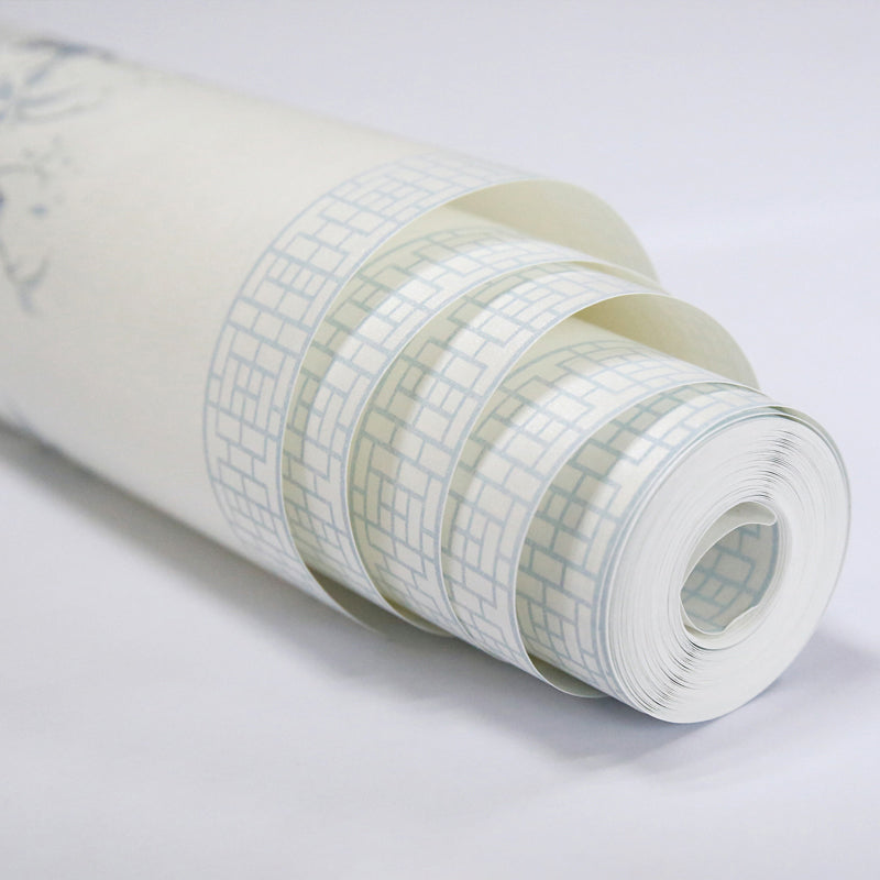 Soft Color Floweret Wallpaper Roll Water-Proof Rustic Style Living Room Wall Art